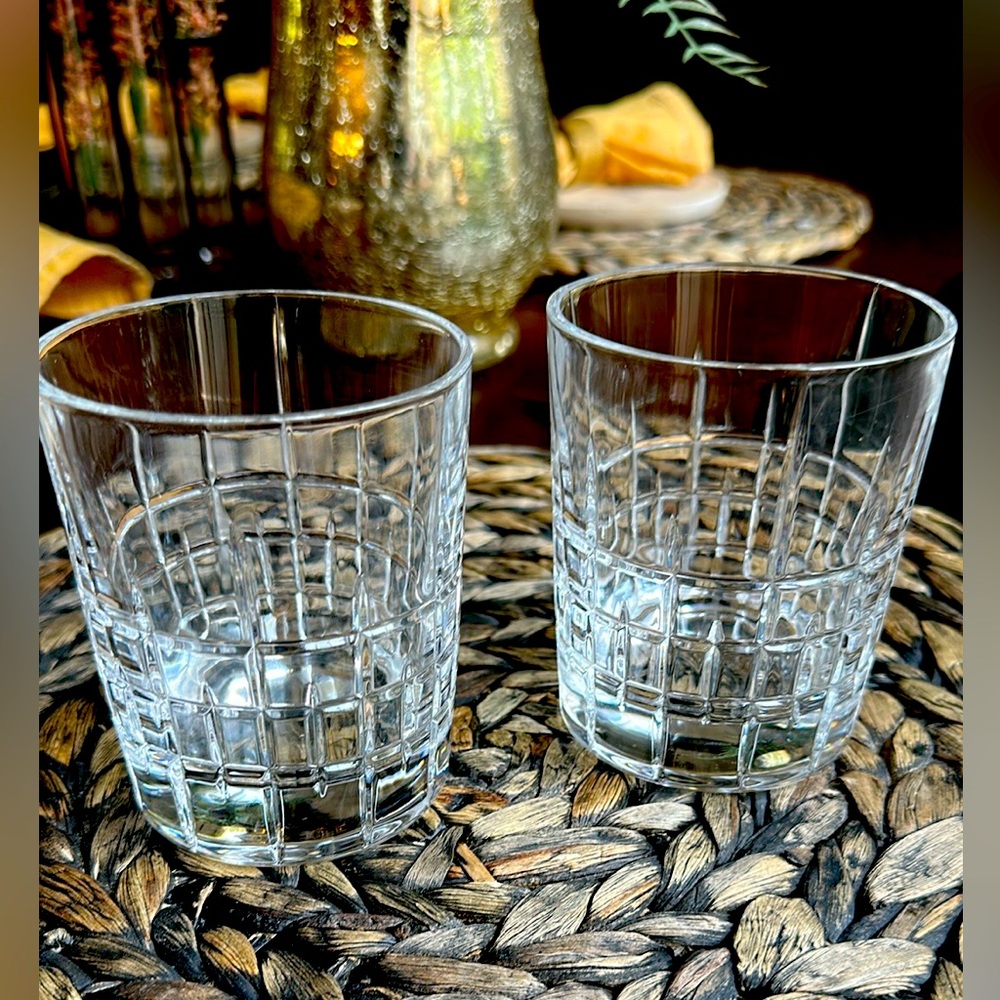 Cocktail Party by RALPH LAUREN CRYSTAL double old fashioned. Set of 2.